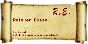 Reisner Emese névjegykártya
